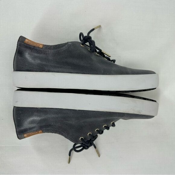 Blackstone size 39 / 9 Periscope Gray Leather Lace Up Sneakers - Picture 10 of 15